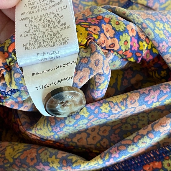 Toad & Co Sunkissed Liv Romper Floral Drawstring Sleeveless Travel Casual XL - Picture 10 of 13